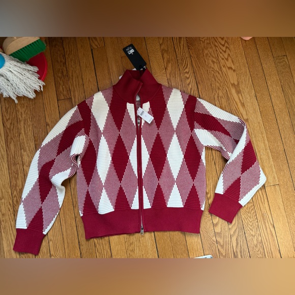 Varley Sweaters - Varley Karina Jacquard Zip Up Sweater - Size Medium - NWT